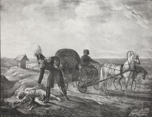 Keizer Alexander I helpt een behoeftig persoon, 1820