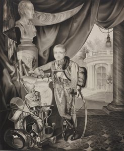 Portret van kroonprins Alexander Nikolayevich 1818-1881, 1827 door Carl von Hampeln