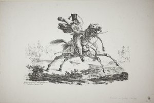Galopperende Huzaren door Carle Vernet