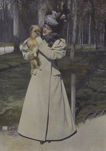 Vrouw in een park in Parijs