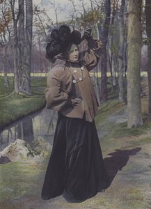 Vrouw in een park in Parijs