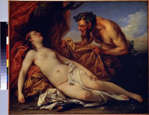 Jupiter en Antiope door Carle van Loo