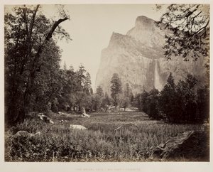 Bridal Veil, Yosemite, c. 1865-1866 door Carleton E. Watkins