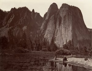 Cathedral Rocks, Yosemite, ca. 1872, gedrukt ca. 1876 door Carleton E. Watkins.
