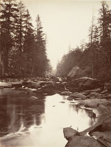 Merced River, Yosemite, ca. 1872, gedrukt ca. 1876 door Carleton E. Watkins.