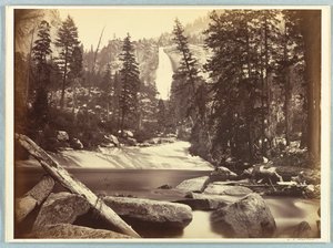 Nevada Fall, Yosemite door Carleton E. Watkins