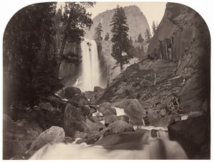 Piwyac, Vernal Fall, 300 voet, Yosemite door Carleton E. Watkins