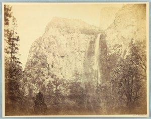 Pohono, Bruidsluier, Yosemite door Carleton E. Watkins