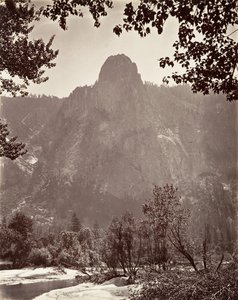 Sentinel Rock, Yosemite, ca. 1872, gedrukt ca. 1876 door Carleton E. Watkins.