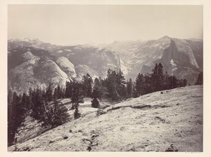 De Domes, vanaf de Sentinel Domes, Yosemite door Carleton E. Watkins