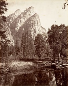 De Drie Broers, Yosemite, ca. 1872, gedrukt ca. 1876 door Carleton E. Watkins.