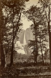 Yosemite Falls, 2634 ft. door Carleton E. Watkins