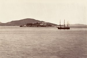 Alcatraz Island, San Francisco, 1868-69, gedrukt ca. 1876