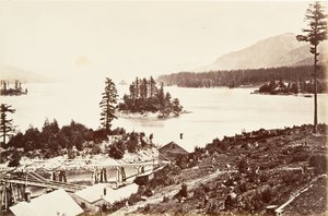 Eilanden in de Upper Cascades, Oregon, 1867, gedrukt ca. 1876
