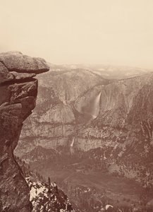 De Yosemite-watervallen, vanaf Glacier Point,1878-1881 (foto) door Carleton Emmons Watkins