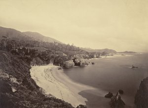 [Uitzicht Pacific Coast] / [Gibson Beach, Pt. Lobos, Monterey Coast]. door Carleton Watkins