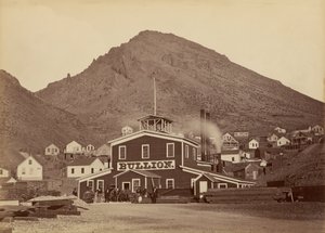De Bullion Mijn, Virginia City, Nevada door Carleton Watkins