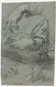 Studies van Handen recto, c. 1586 door Carletto Caliari