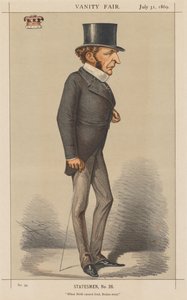 Vanity Fair: Staatsman Nr. 26 Wanneer Geboorte niet kan leiden, moeten Hersenen dat doen, 1869 door Carlo