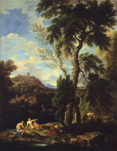 Landschap met pelgrim