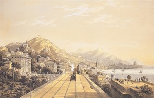 Frontispice uit "Gezichten op de spoorweg tussen Turijn en Genua", 1853