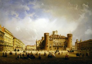 Piazza Castello, Turijn door Carlo Bossoli
