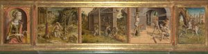 Predella van La Madonna della Rondine De Madonna van de Zwaluw, na 1490 door Carlo Crivelli