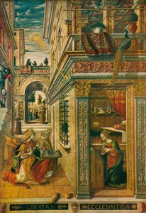 De annunciatie, met Sint Emidius, 1486, 1911