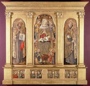 Maagd en Kind met Heiligen Bonaventura en Louis van Toulouse, c.1489