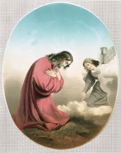 Engel verschijnt aan Christus door Carlo Dolci