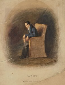 Portret van Carl Maria von Weber 1786-1826, 1826 door Carlo Ernesto Liverati