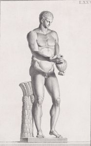 Standbeeld van een mannelijke atleet, 1734