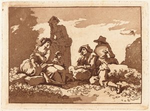 Rustende familie door Carlo Labruzzi