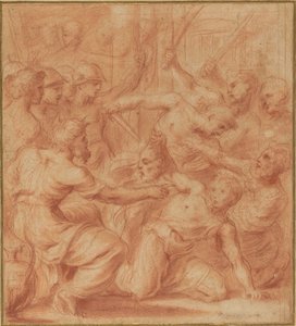 David Biedt het Hoofd van Goliath aan Koning Saul door Carlo Maratta
