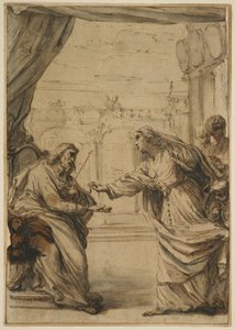 De Familie Rospigliosi Brengt Hulde aan Paus Clemens IX door Carlo Maratta or Maratti
