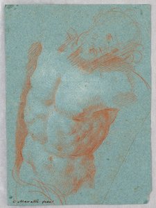 Een torso van de dode Christus