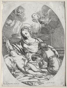 Madonna en Kind met de Magdalena door Carlo Maratti