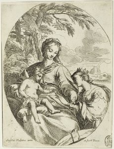 Het mystieke huwelijk van Sint-Catharina door Carlo Maratti