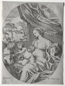Maagd en Kind met de jonge St. Jan door Carlo Maratta or Maratti