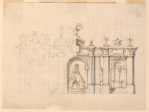 Colonnade met fontein
