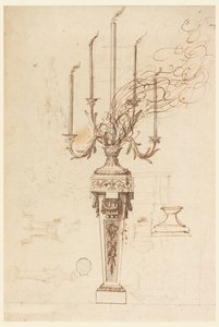 Ontwerp voor een kandelaar door Carlo Marchionni