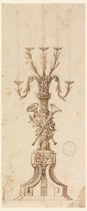 Ontwerp voor een Kandelaar door Carlo Marchionni
