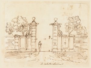 Ontwerp voor een poort van een villa