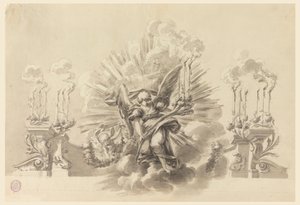 Ontwerp voor een ceremoniële decoratie door Carlo Marchionni
