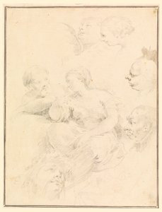 Tekening, Figurale schetsen, 1775 door Carlo Marchionni