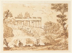 Landschap met Tempelruïnes door Carlo Marchionni