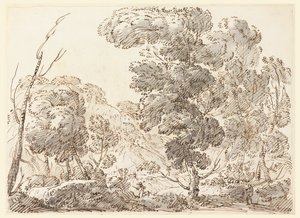 Weg in een bergachtig land door Carlo Marchionni