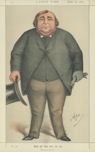 Arthur Orton, die beweert Sir Roger Tichborne te zijn door Carlo Pellegrini