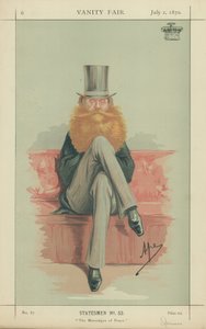 Earl Spencer, De Boodschapper van Vrede, 2 juli 1870, Vanity Fair cartoon door Carlo Pellegrini