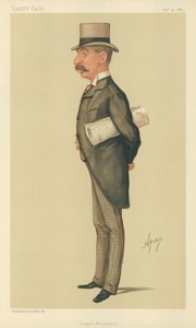 Mr. Charles Thomson Ritchie, suikerpremies, 31 oktober 1885, Vanity Fair cartoon door Carlo Pellegrini